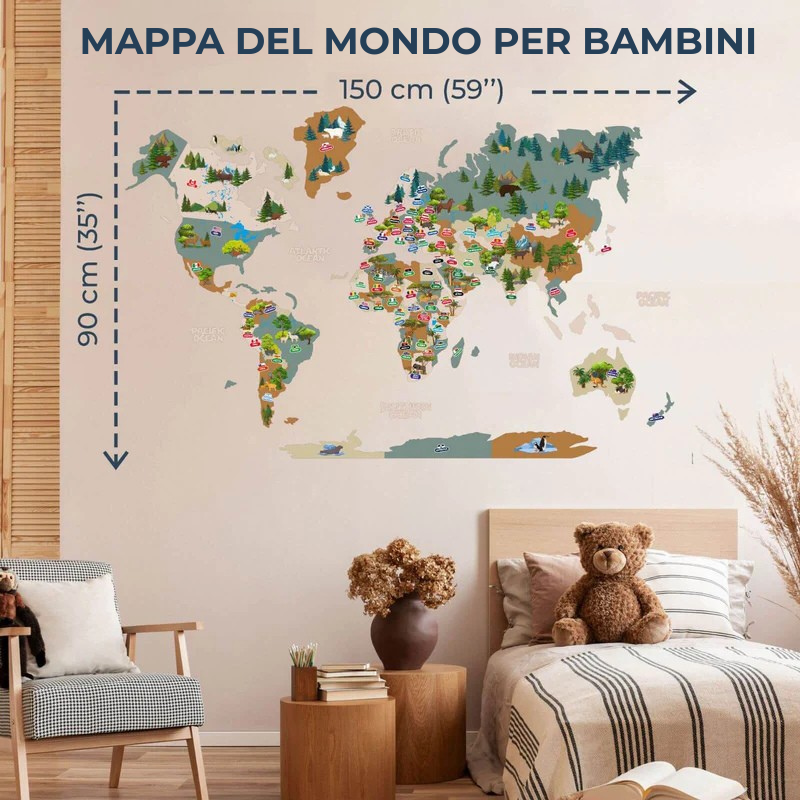 Mappa del Mondo degli Animali