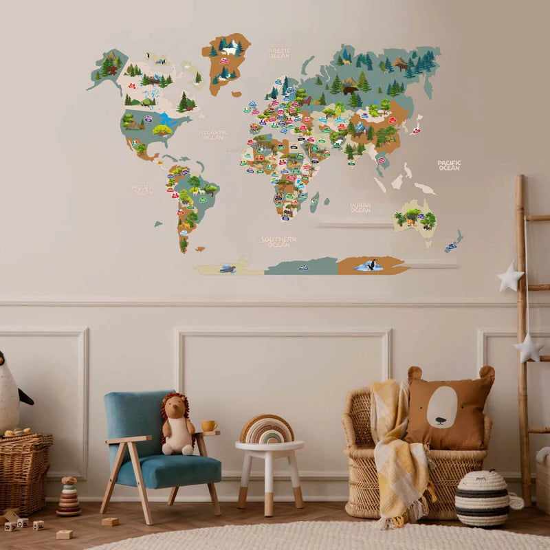 Mappa del Mondo degli Animali