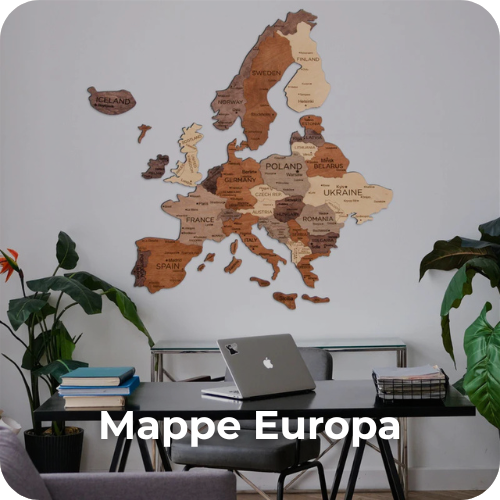 Mappe in Legno dell'Europa 3D