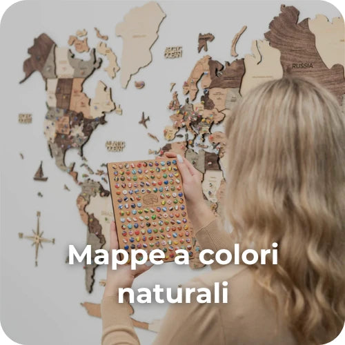 Mappe del Mondo in Legno 3D